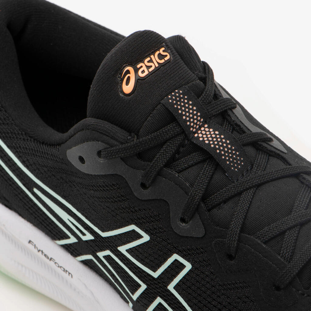 WOMAN'S ASICS GEL-PULSE 15 RUNNING SHOES - BLACK GREEN